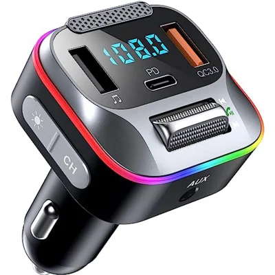 New 3in1 Bluetooth Car MP3 Player Pd Usbc Car Fast Charger FM Bluetooth Transmitter