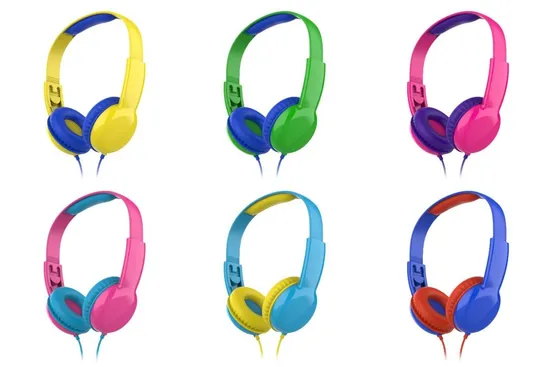 Adjustable Wired Headphone with Cartoon Image Controlled Volume Level for Children 