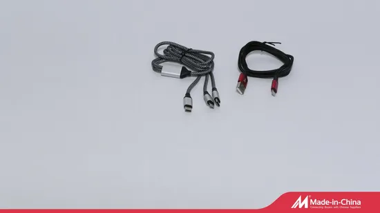 Mobile Phone Fast Charging Data Communication Cable Quick Charge 2.4A Braided Micro Phone Charger Cables 