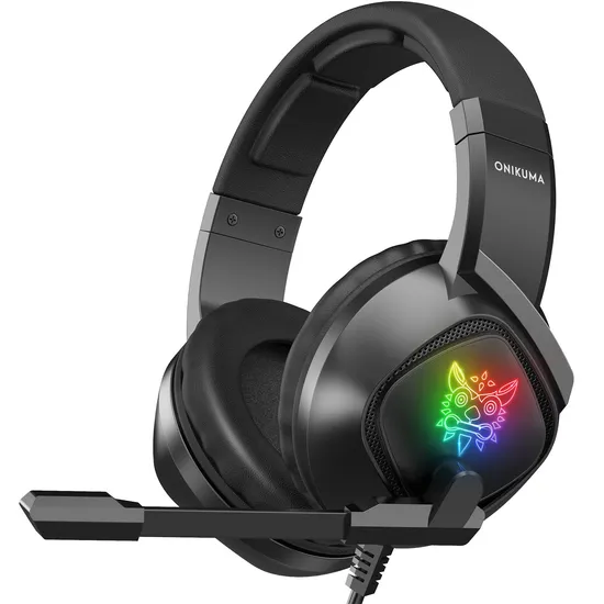 Computer Microphone Language Surround Sounds Headphones Onikuma K19 Wired Cable Noise Cancelling 